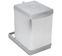 Elletipi PAL609/1ALL - Pattumiera Estraibile Automatica per Base, Plastica, 17 L, Grigio, 25 x 41 x 39.5 cm