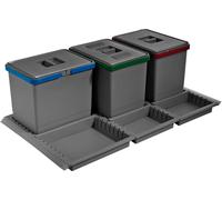 Elletipi Pattumiera Raccolta Differenziata Sottolavello 3x15 Lt PTC28 09050 5F