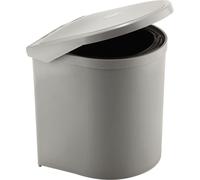 Elletipi Pattumiera Sottolavello Girevole 10Lt Plastica Grigio PP602/1 Ring
