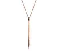 Elli 0112280815 - Collana a Y in argento Sterling 925 placcato oro rosa con cristalli