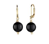 Elli 0302831815 - Orecchini per donna, in acciaio INOX, argento 925, onice nera