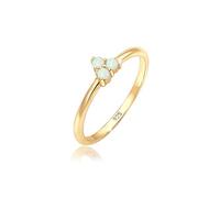 Elli Anello Solitario da Anniversario Donna Placcato Argento, Misura 16