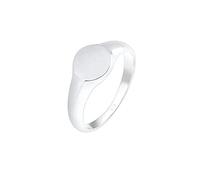 Elli Anello Geo Basic con sigillo in Argento Sterling 925 ossidato opaco Donna Misura 18