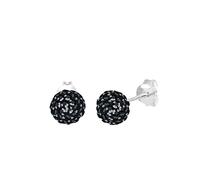 Elli - Orecchini a Perno Sfera Elegante con Cristalli in Argento Sterling 925 1 pieces female