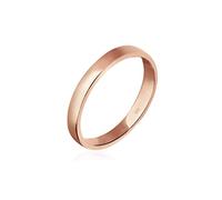 Elli Anello da Donna Fidanzamento Semplice Elegante Argento 925 Placcato Oro Rosa Misura 58