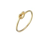 Elli Anelli anello da donna, con nodo, stile geometrico e minimal, in oro giallo 375