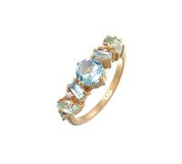 Elli Anelli Anello Elli PREMIUM Donne Classico con topazio, pietra di luna e ametista in argento sterlino 925 placcato oro