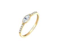 Elli Anelli Donna Coinvolgimento Elegante con Cristalli in Argento Sterling 925