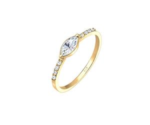 Elli Anelli Donna Coinvolgimento Elegante con Cristalli in Argento Sterling 925