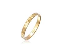 Elli Anelli Donne Banda di base compagno in oro giallo 585