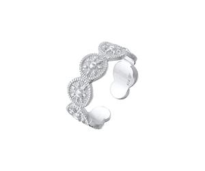 Elli Anelli Donne Banda Sole design aperto in argento sterlino 925