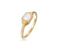 Elli PREMIUM - Orecchini in stile organico barocco con le perle coltivate d'acqua dolce in argento sterlino 925 placcato oro Anelli 1 pieces female