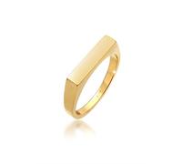 Elli Anelli Donne Sigello Quadrato Design Geo di Base in Argento Sterlino 925