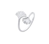 Elli - tendenza foglia di Gingko aperta in Argento Sterling 925 placcato oro Anelli 1 pieces female