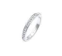 Elli Anelli Elegante anello a fascia in Argento Sterling 925 dorato con cristalli per donna