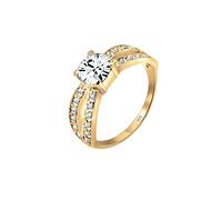 Elli Anelli Ladies Solitaire Glamorous con cristallo in Argento 925