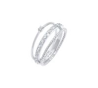 Elli - Pila Elegante Festosa Strati con Cristalli in Argento Sterling 925 Anelli 1 pieces female