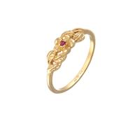 ELLI Anello 'Blume' oro / rosso sangue Donna ELLI 56