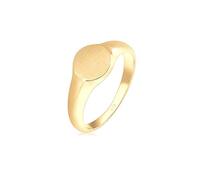 Elli Anelli Anello con sigillo in Argento Sterling 925 ossidato opaco Geo basic di tendenza per donna