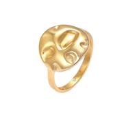 Elli - Anello con piastrina tonda a moneta look Geo in Argento Sterling 925 Anelli 1 pieces female
