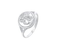 Elli Anelli Donna Anello con sigillo Moneta Vintage Look Trend Blogger in Argento Sterling 925