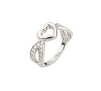Elli - Anello Cuore Zirconia Bianco Taglio Diamante 925 Sterling Silver Anelli 1 pieces female