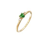 Elli - Anello Cuore Zirconia Verde 925 Sterling Silver Gold-plated Anelli 1 pieces female