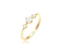 Elli - Banda Geo Vintage Tendenzia con Opale Sintetico in Argento Sterling 925 Anelli 1 pieces female