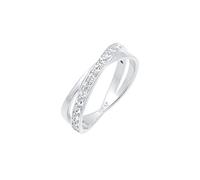 Elli Anello da Donna in Argento con Cristallo, Misura 56 (17.8)