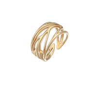 Elli Anello da donna in argento Sterling 925 con foglia ornamentale