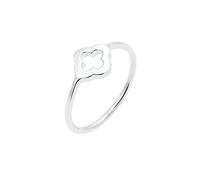 Elli Anello da donna in argento sterling 925 con quadrifoglio, 0609210616, 54, Sfaccettatura, Senza gemme