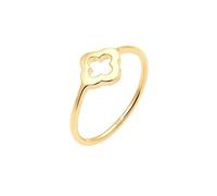 Elli Anello da donna in argento sterling 925 con quadrifoglio, 0609680616, 54, Sfaccettatura, Senza gemme