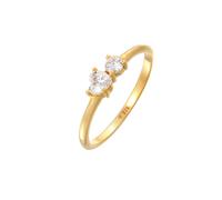 Elli - Anello di fidanzamento cuore con cristalli di zirconia in argento sterling 925 Anelli 1 pieces female