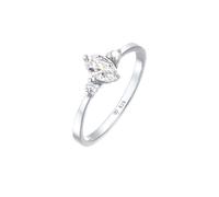 Elli - Anello di fidanzamento ovale con cristalli di zirconia Argento 925 Anelli 1 pieces female