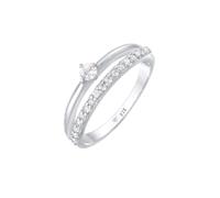 Elli - Anello di fidanzamento Solitario Scintillante con cristalli di zirconia in Argento Sterling 925 Anelli 1 pieces female