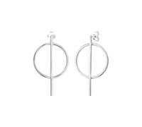 Elli - Anello Elegante Semplice con Cristalli in Argento Sterling 925 Orecchini 1 pieces female