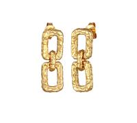 Elli - Anello Goccia elegante con pietra preziosa in Argento Sterling 925 placcato oro Orecchini 1 pieces female