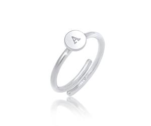 Elli - Anello in Argento Sterling 925 Lettera A Basic Regolabile Anelli 1 pieces female