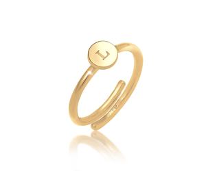 Elli - Anello in Argento Sterling 925 Lettera L Basic Regolabile Anelli 1 pieces female