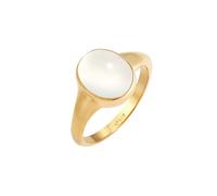 Elli - Sigillo con Pietra di Luna in Argento Sterling 925 Placcato Oro Anelli 1 pieces female