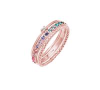 ELLI Anello oro rosé / colori misti Donna ELLI 58 oro rosé / colori misti