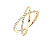 ELLI Anello oro / trasparente Donna - Abbigliamento - Occasioni - Matrimonio - Per la madre della sposa - Scarpe e accessori - Gioielli ELLI 56