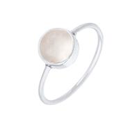 ELLI Anello 'Solitär' argento / bianco lana Donna ELLI 56 argento / bianco lana