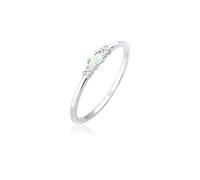 Elli Anello Solitario Anniversario da Donna, in Argento 925, Misura 56