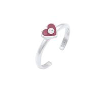 Elli Anello Solitario da Bambine E Ragazze Argento, Misura 6