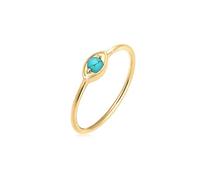 Elli Anello Solitario da Donna Vermeil, Misura 14