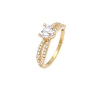 Elli - Anello solitario di fidanzamento in Argento Sterling 925 con cristalli di zircone Anelli 1 pieces female