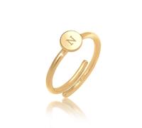 Elli - Argento Sterling 925 Lettera N Basic Regolabile Anelli 1 pieces female