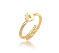 Elli - Argento Sterling 925 Lettera S Basic Regolabile Anelli 1 pieces female