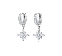 Elli - Astro Stella Creola con Cristalli in argento sterling 925 Orecchini 1 pieces female